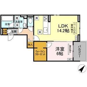 SHINE FORT(1LDK/1階)の間取り写真