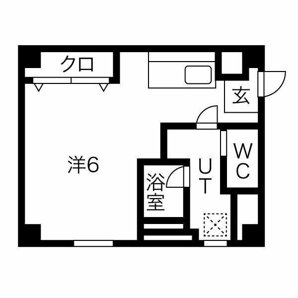 木村ビル(ワンルーム/4階)の間取り写真