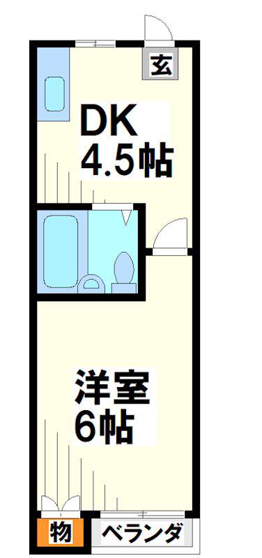 川重コーポ 当店限定物件(1DK/1階)の間取り写真