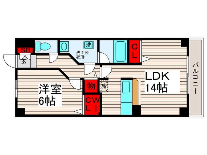 ラミュール西新井(1LDK/3階)の間取り写真