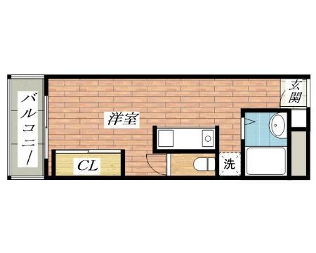 ネオコーポ都 西棟(ワンルーム/3階)の間取り写真