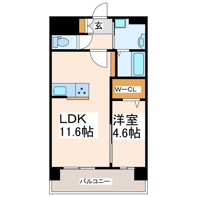 LIBTH菊陽227(1LDK/3階)の間取り写真