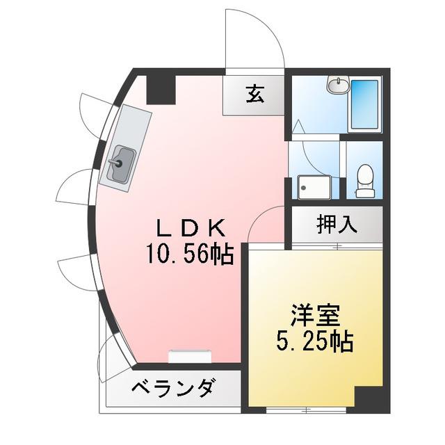 レジデンス田端(1LDK/4階)の間取り写真