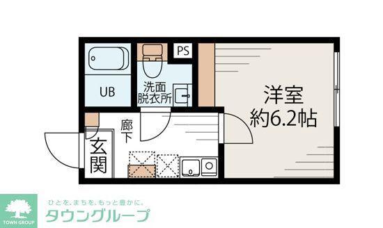 メゾン・ド・ロゼ川崎(1K/B1階)の間取り写真