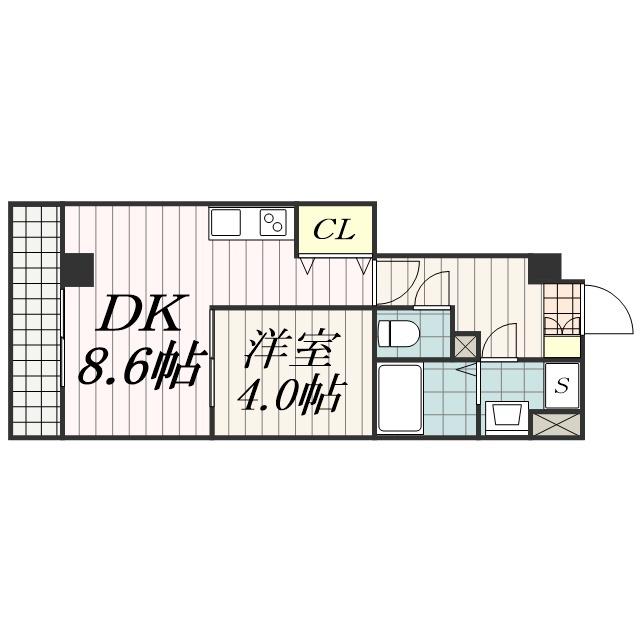ARCENCIEL稲毛(1LDK/2階)の間取り写真
