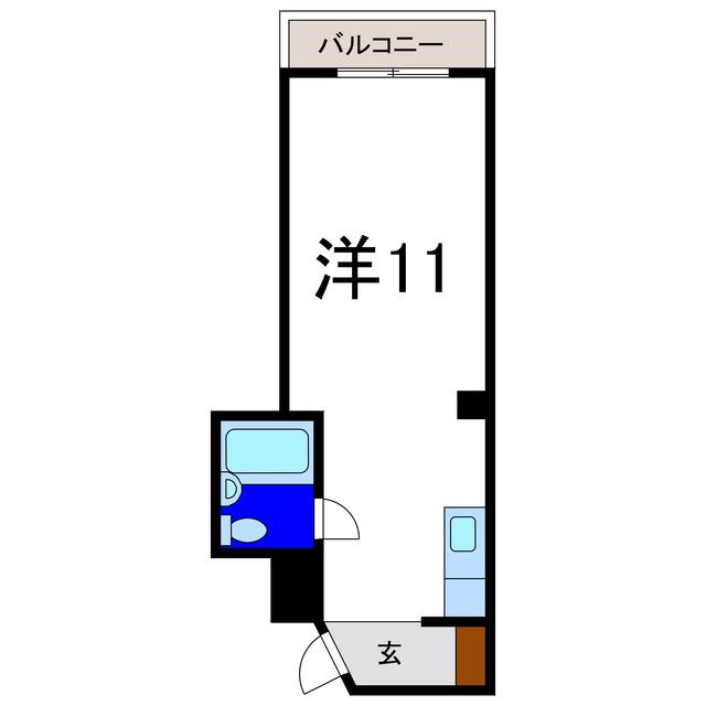 アーバンハイム東(ワンルーム/5階)の間取り写真