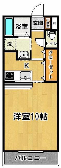 マンションプラチード(1K/1階)の間取り写真