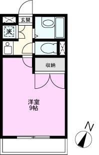 プレミール(1K/3階)の間取り写真
