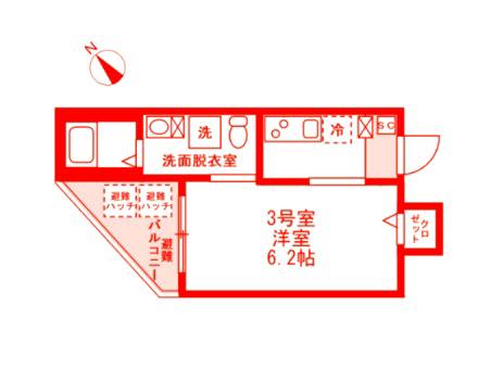 ベイルーム横須賀中央II(1K/1階)の間取り写真