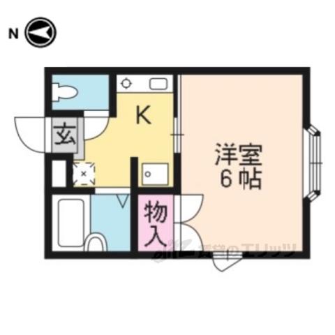 小華マンション(ワンルーム/2階)の間取り写真