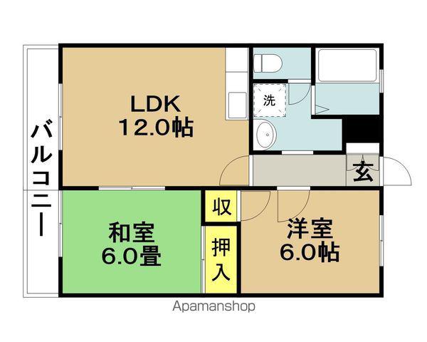 セプトフラット(2LDK/2階)の間取り写真