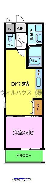 フジパレス堺大浜1番館(1DK/2階)の間取り写真