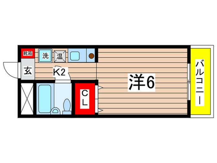 SKKビル(1K/1階)の間取り写真