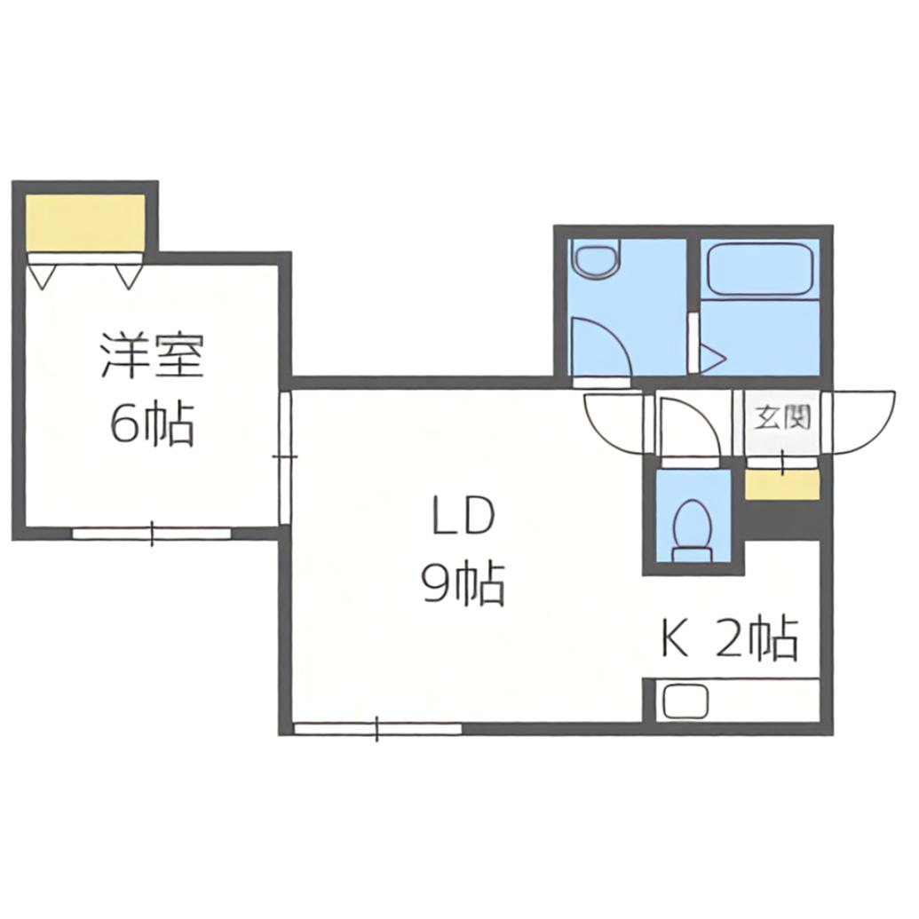 MI・CALAM白石(1LDK/3階)の間取り写真