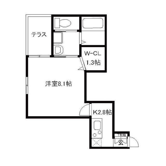 ARK ARZU三軒茶屋(1K/1階)の間取り写真