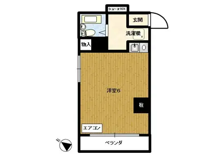 ウィング五井(1K/3階)の間取り写真