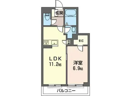 GRAN MERVEILLE藤沢(1LDK/3階)の間取り写真