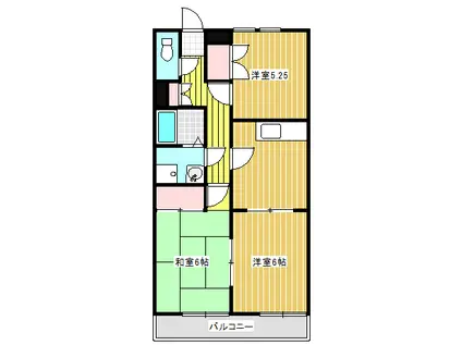 フラワーハイツ(3K/1階)の間取り写真