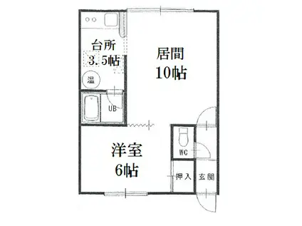 モアライフI(1LDK/2階)の間取り写真