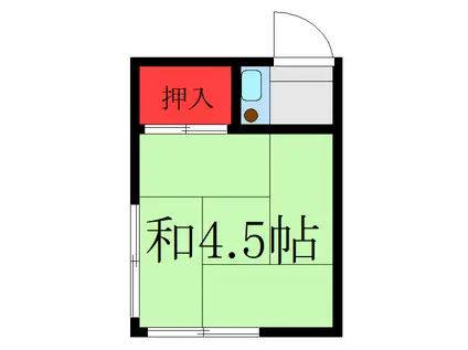 大和荘(ワンルーム/2階)の間取り写真