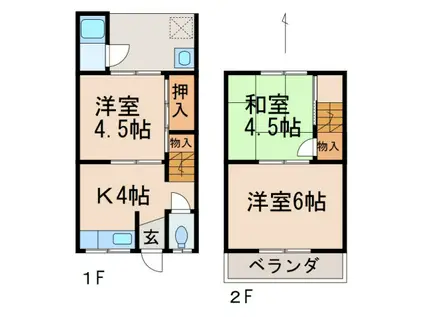 メゾンフェリス2(3K/1階)の間取り写真