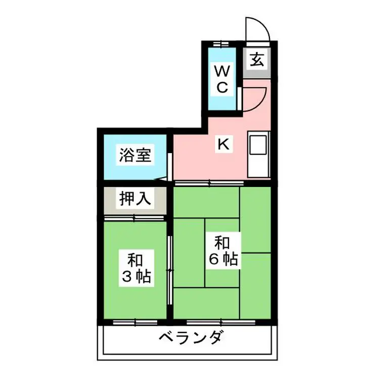 第13大宮ハイツ 2階階 間取り