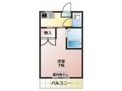 パークプレイス平井II号館(1K/3階)の間取り写真