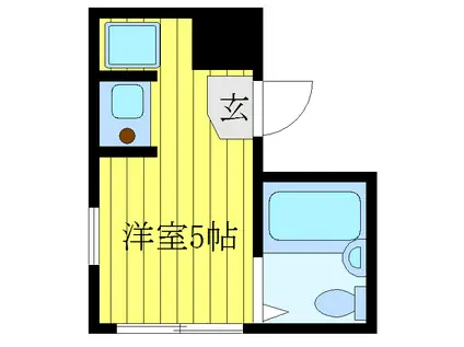 近藤レジデンスII(ワンルーム/2階)の間取り写真