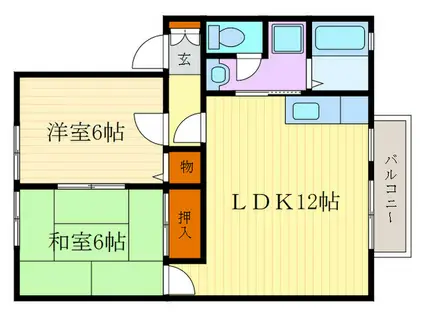 コンフォールミキ(2LDK/2階)の間取り写真