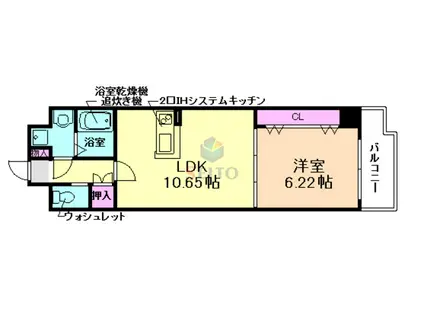 PLUMERIA TOYONAKA(1LDK/1階)の間取り写真