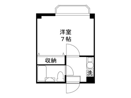 ニューワカタケ(1K/3階)の間取り写真