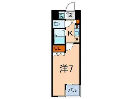 ガーラ文京本郷台(1K/2階)の間取り写真