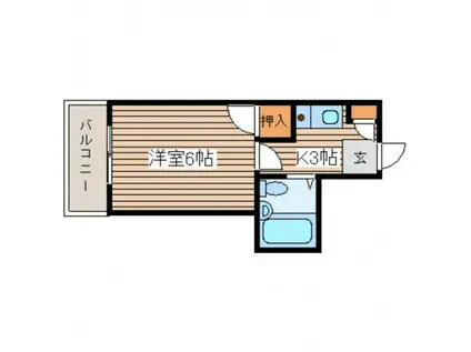 エスポアコーポII(1K/3階)の間取り写真