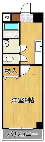 HAMIEL KOKURA(1K/7階)の間取り写真