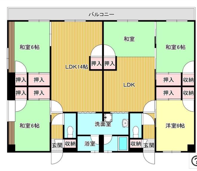 グランカーサ清蘭(6LDK/4階)の間取り写真