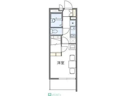サンテラスA&P(1K/2階)の間取り写真