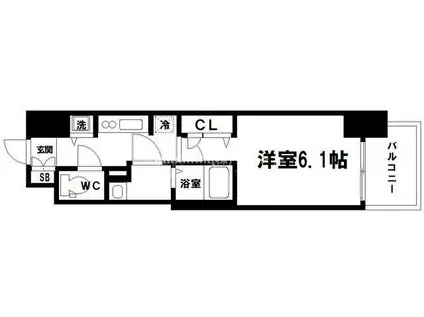 LC本町(1K/3階)の間取り写真