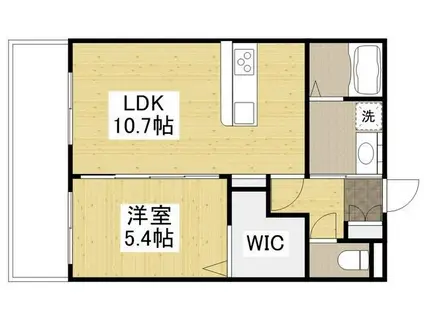 アドリアーナ(1LDK/2階)の間取り写真