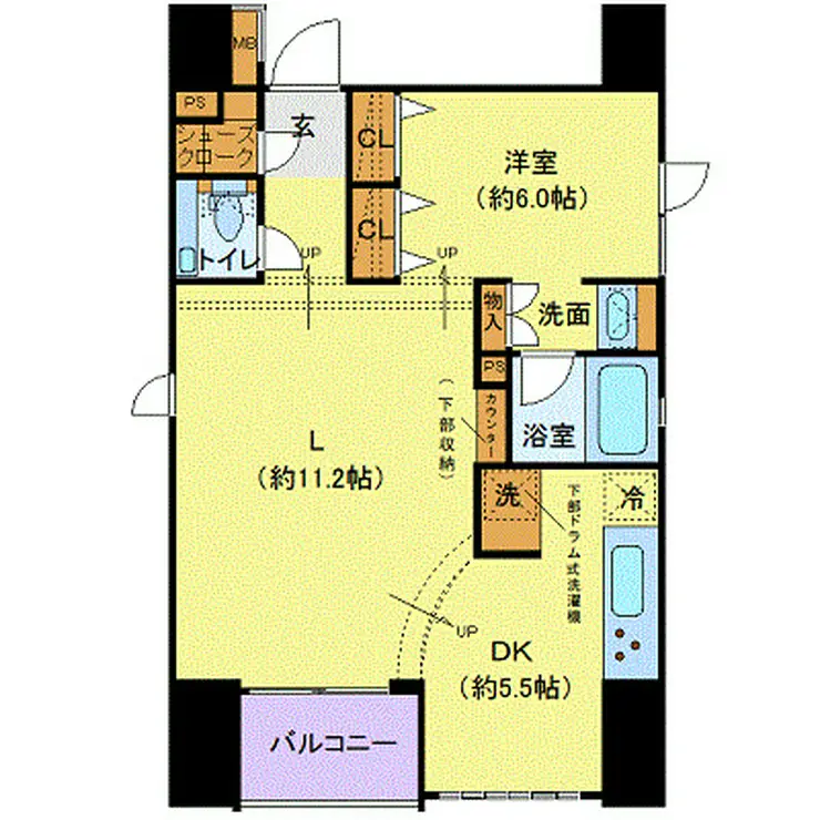 プレール・ドゥーク銀座東 5階階 間取り