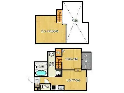 DREAMSTAGE空港SPERANZA(1LDK/1階)の間取り写真