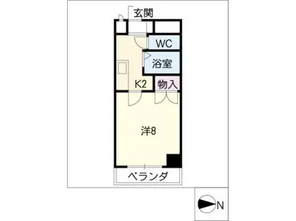 サンアペックス四日市(1K/6階)の間取り写真