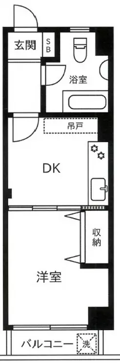 常緑ハイツ 6階階 間取り