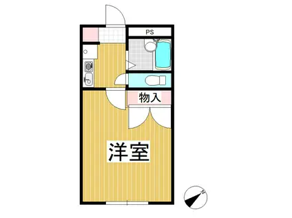 レオパレスアンジャベル(1K/1階)の間取り写真