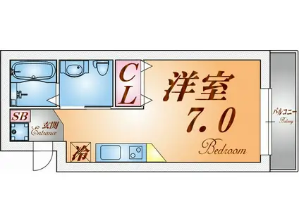 ジュリア須磨浦1(ワンルーム/1階)の間取り写真