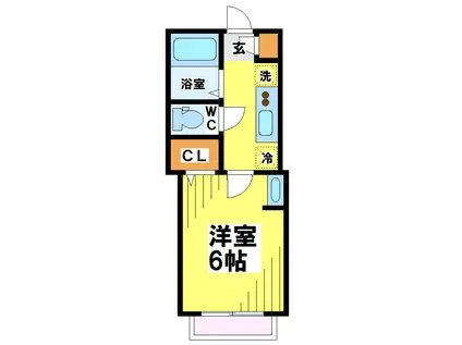 DSコート国領(1K/2階)の間取り写真