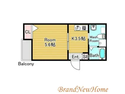 WITH@白鷺(1K/3階)の間取り写真