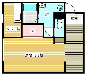 アダージオ池田(1K/1階)の間取り写真