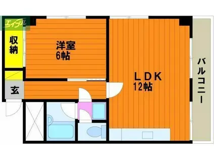 ナーチャー田町(1LDK/5階)の間取り写真