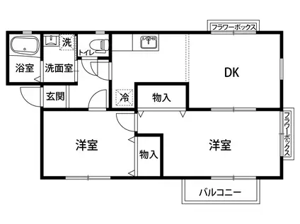 コンフォート諸江A棟(2LDK/2階)の間取り写真