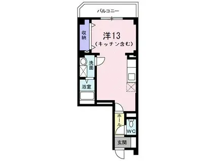 メゾンMK(ワンルーム/2階)の間取り写真